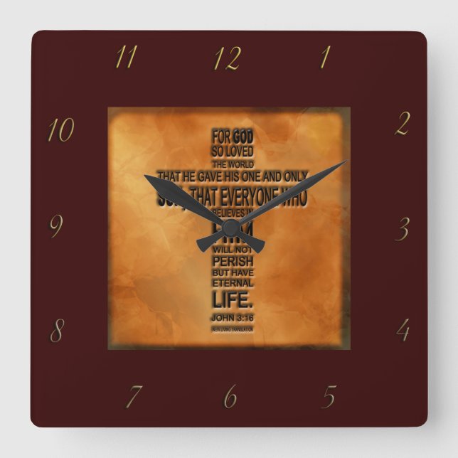 John 3:16 Wall Clock (Front)
