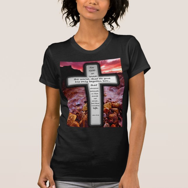 John 3:16 Women's Fine Jersey Short Sleeve T-Shirt (Front)