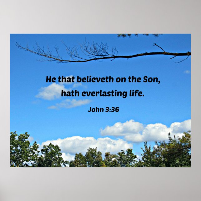 John 3:36 He that believeth on the Son... Poster (Front)
