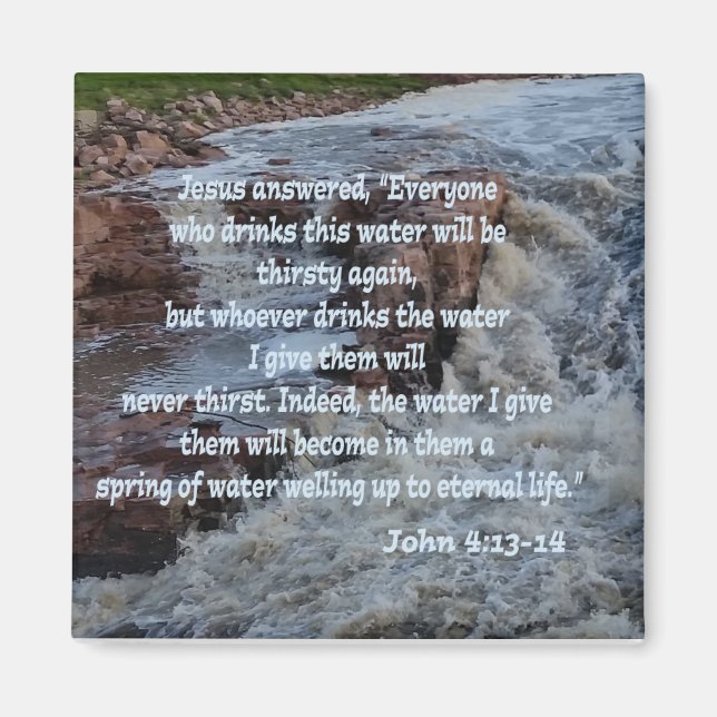 John 4:13-14 magnet (Front)