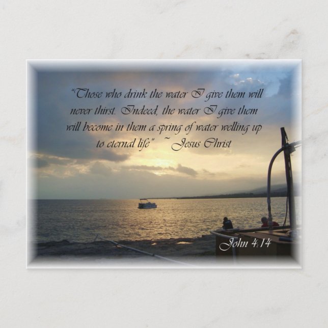 John 4:14 postcard (Front)