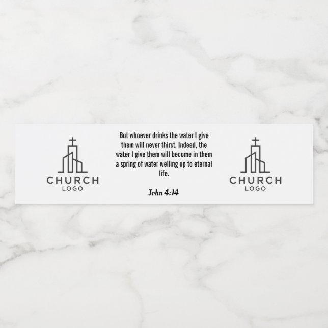 John 4:14 Water Label (Single Label)