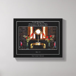 John 6:35 Eucharist "I AM The Bread of Life..." Canvas Print