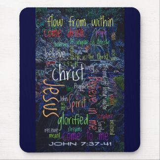 John 7:37-41 Waterfall Mouse Pad