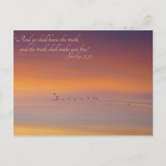 John 8:32 Scripture The Truth Shall Set You Free Postcard