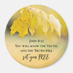 John 8:32 The Truth will set you FREE Bible Verse Magnet