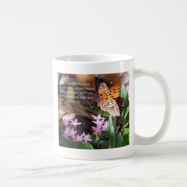 John 8 Gulf Fritillary Butterfly Coffee Mug (Right)