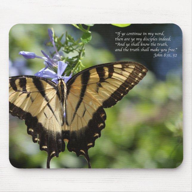 John 8 Yellow Swallowtail Butterfly Mouse Pad (Front)