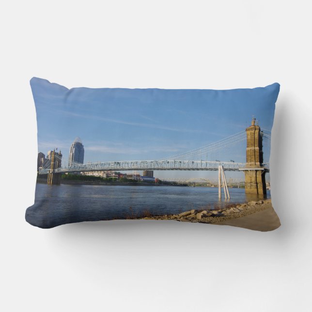 John A. Roebling Bridge lumbar pillow (Front)