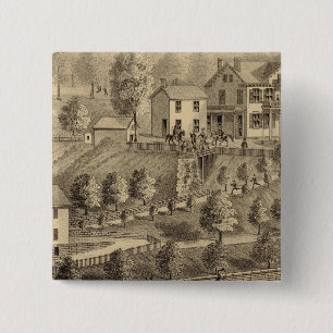 John A Wood and Son, coal harbour and tow boats 15 Cm Square Badge