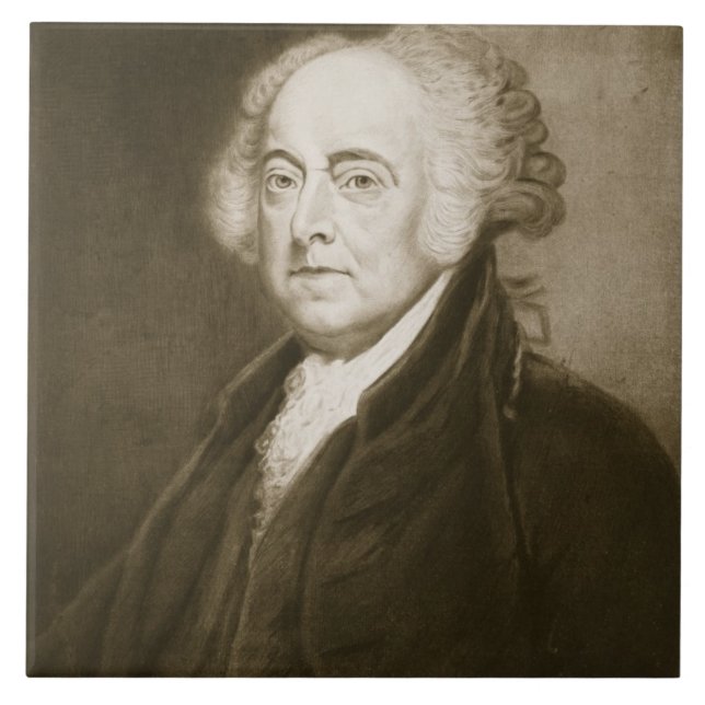 John Adams, 2nd President of the United States of Tile (Front)