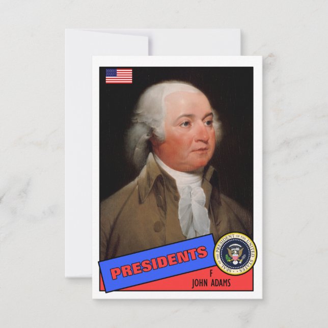 John Adams Baseball Card (Front)