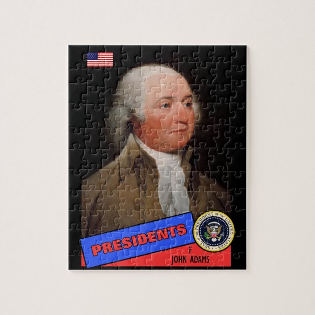John Adams Baseball Card Jigsaw Puzzle (Vertical)