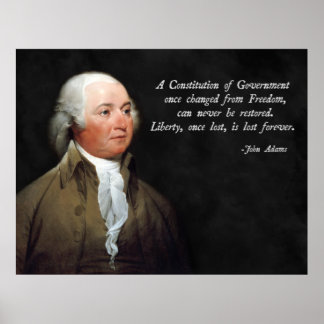 John Adams Constitution Poster