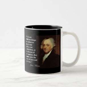 John Adams "Facts are stubborn things" Quote Two-Tone Coffee Mug