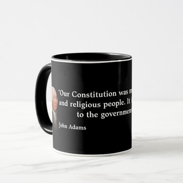 John Adams Quote On Our Constitution Mug (Front Left)