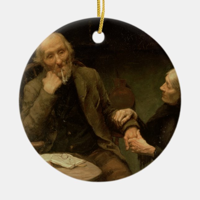 John Anderson, My Jo, 1894 (oil on canvas) Ceramic Ornament (Front)