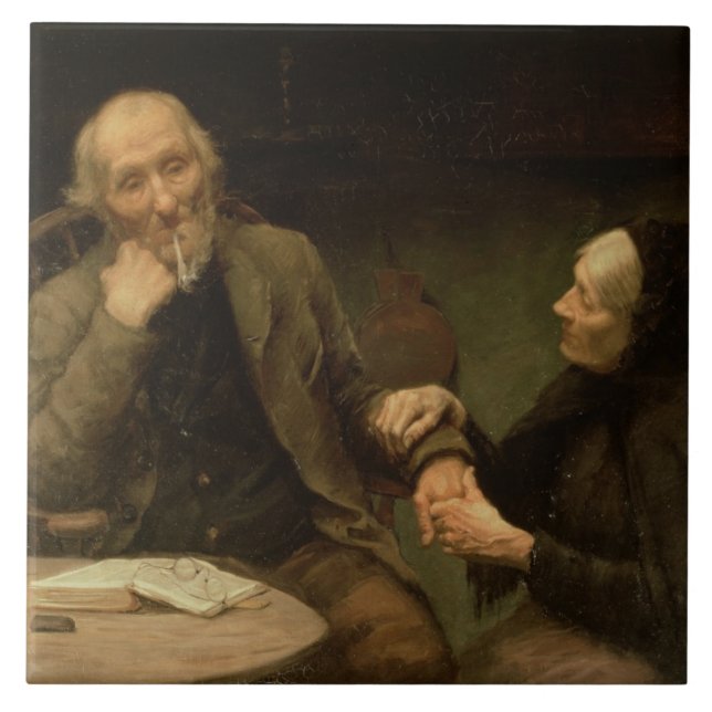 John Anderson, My Jo, 1894 (oil on canvas) Ceramic Tile (Front)