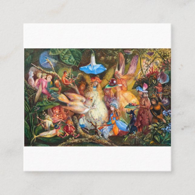 John Anster Fitzgerald The Fairies Favourite 1860 Square Business Card (Front)