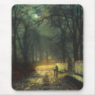 John Atkinson Grimshaw A moonlit lane 1874 CC0230 Mouse Pad