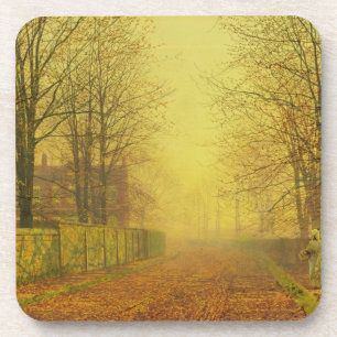 John Atkinson Grimshaw Evening Glow, c.1884 (oil Coaster