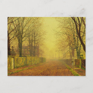 John Atkinson Grimshaw   Evening Glow, c.1884 (oil Postcard