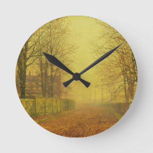 John Atkinson Grimshaw   Evening Glow, c.1884 (oil Round Clock