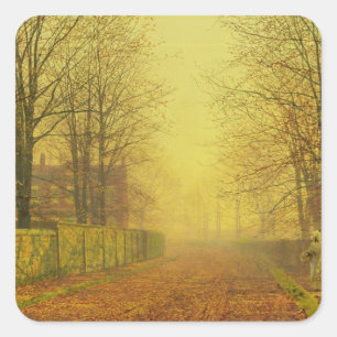 John Atkinson Grimshaw   Evening Glow, c.1884 (oil Square Sticker