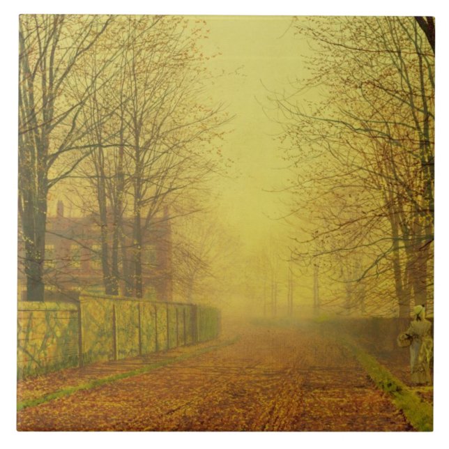 John Atkinson Grimshaw | Evening Glow, c.1884 (oil Tile (Front)