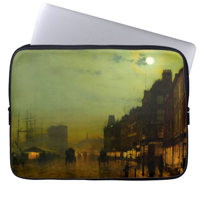 John Atkinson Grimshaw Glasgow Docks Laptop Sleeve (Front)