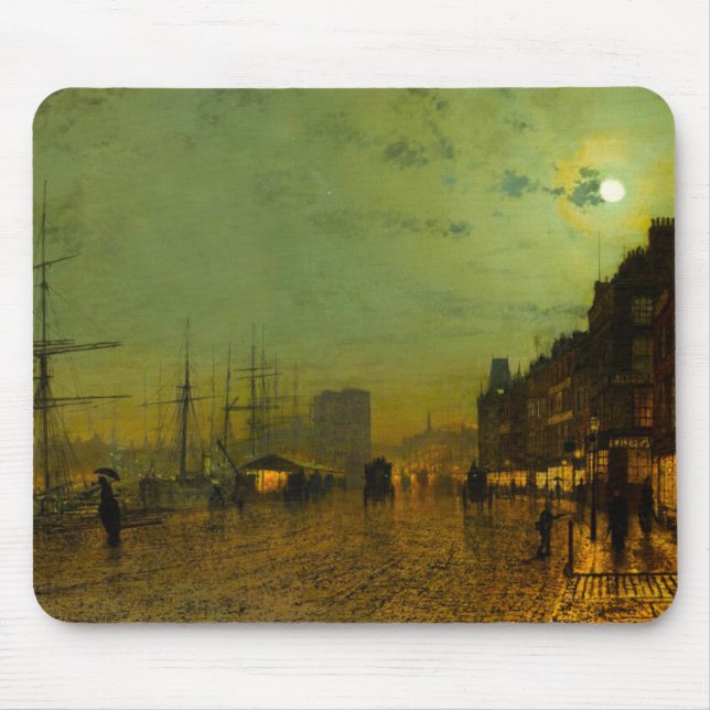 John Atkinson Grimshaw Glasgow Docks Mouse Pad (Front)