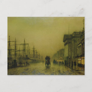 John Atkinson Grimshaw Liverpool Docks Customs H Postcard