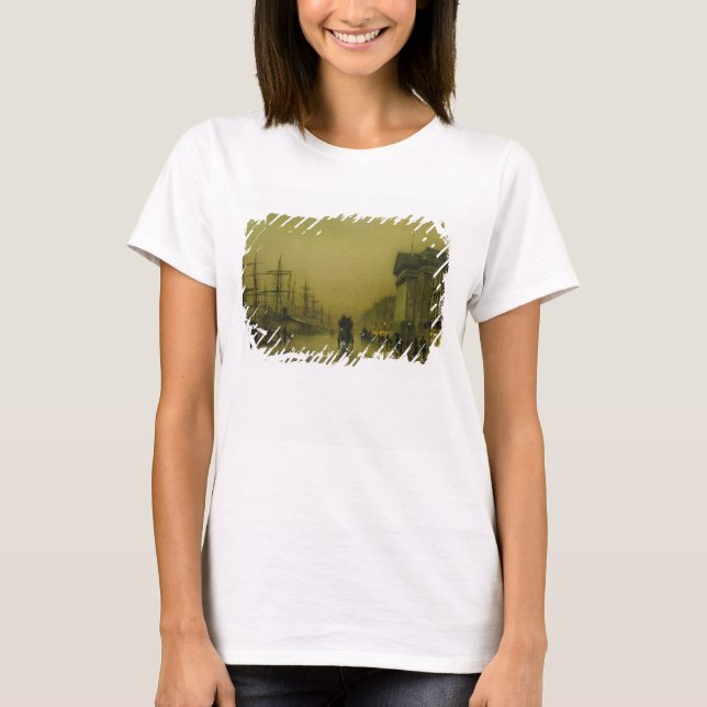 John Atkinson Grimshaw | Liverpool Docks Customs H T-Shirt (Front)