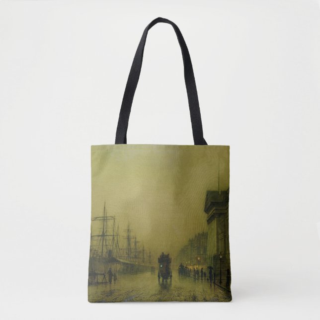 John Atkinson Grimshaw | Liverpool Docks Customs H Tote Bag (Front)