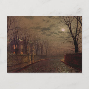 John Atkinson Grimshaw   Moonlit Street Scene, 188 Postcard