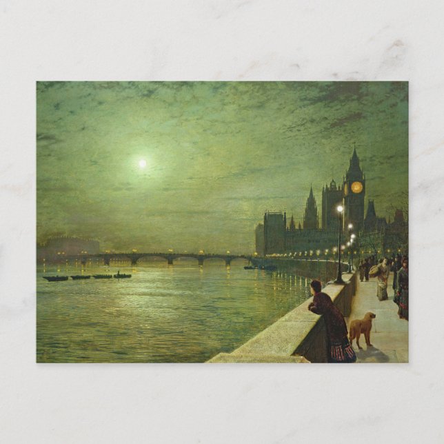 John Atkinson Grimshaw - Reflections on the Thames Postcard (Front)