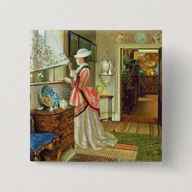 John Atkinson Grimshaw | Summer 15 Cm Square Badge (Front)
