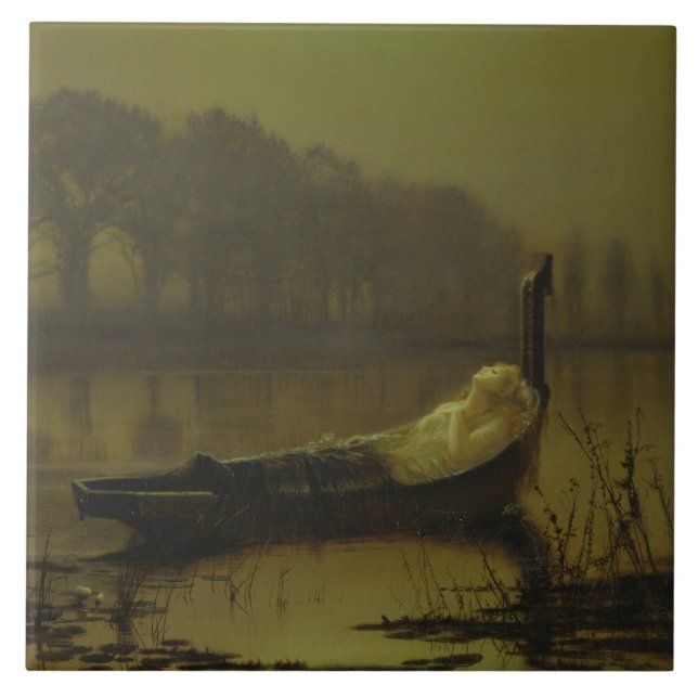 John Atkinson Grimshaw - The Lady of Shalott Ceramic Tile (Front)