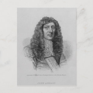John Aubrey, engraved by Charles Eden Wagstaff Postcard