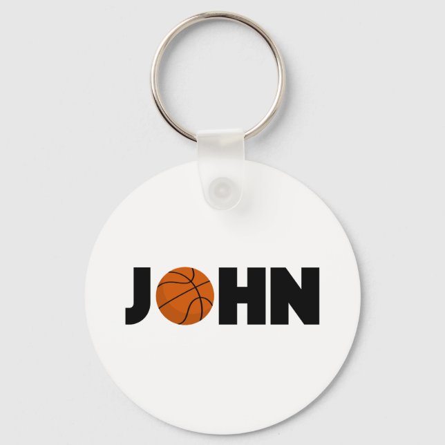 John Basketball Key Ring (Front)