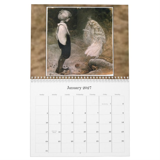 John Bauer 2011 Wall Calendar (Jan 2027)