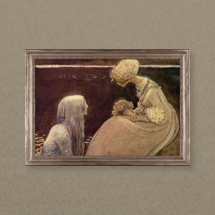 John Bauer Agneta and the Lake King Poster