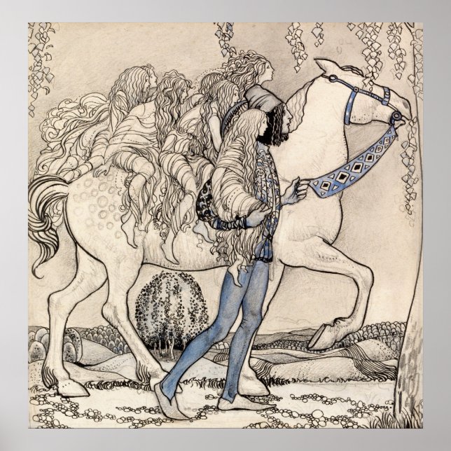 John Bauer - He led the Horse at the bridle Poster (Front)