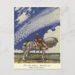 John Bauer - Into the wide wide world Postcard