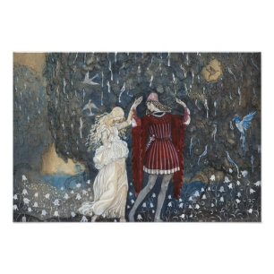 John Bauer - Lena Dances with the Knight Photo Print