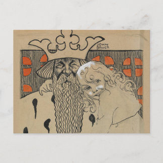 John Bauer, Linda Gull och den gamle, 1905 Postcard