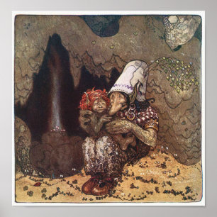 John Bauer - Mother Love - Troll Poster