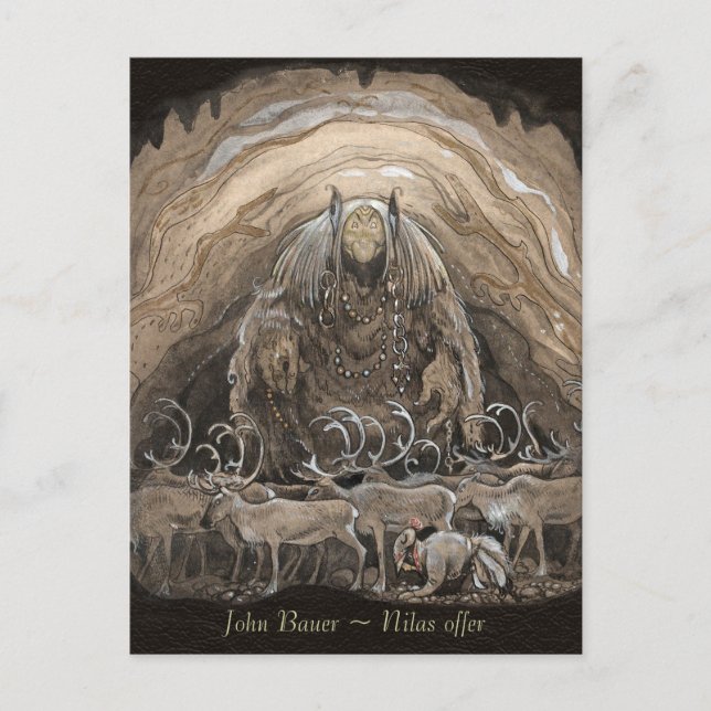 John Bauer Nilas offer CC0498 Postcard (Front)