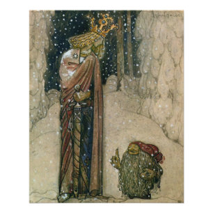 John Bauer - Princess and Troll Poster
