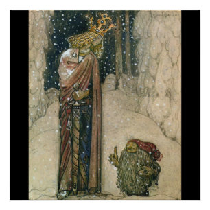 John Bauer - Princess and Troll Poster